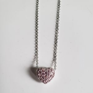 Swarovski pink heart necklace